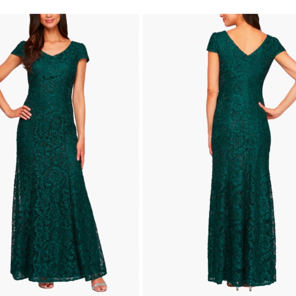 Alex Evenings lace formal gown